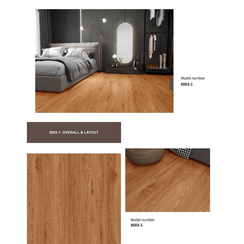 Waterproof SPC Flooring Wood Pattern SPC Rigid Core Flooring Composite Material