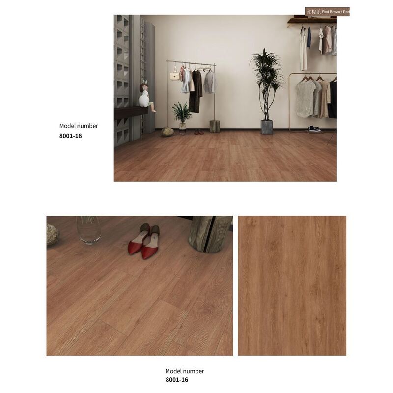 Waterproof SPC Flooring Wood Pattern SPC Rigid Core Flooring Composite Material