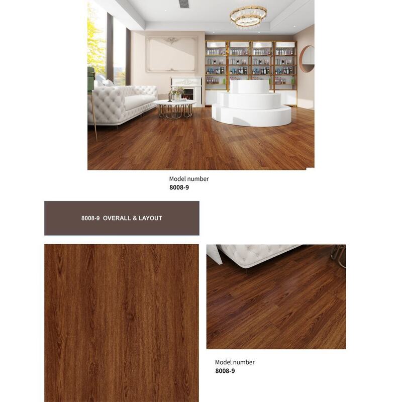 Waterproof SPC Flooring Wood Pattern SPC Rigid Core Flooring Composite Material