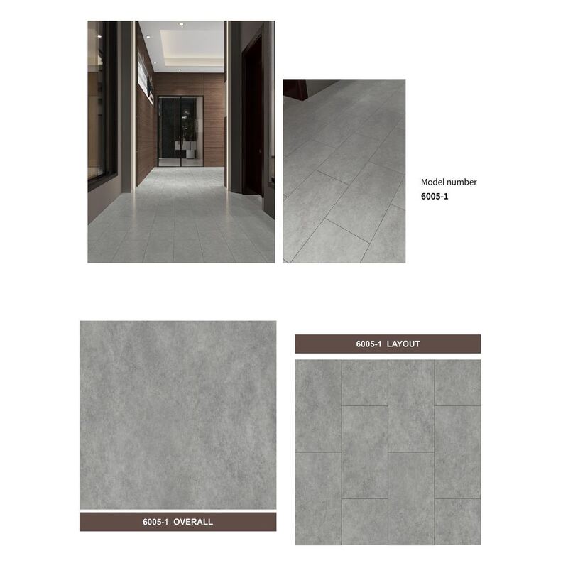 4mm 5mm 6mm 8mm SPC Flooring Stone Pattern Waterproof Click Lock Plank Flooring