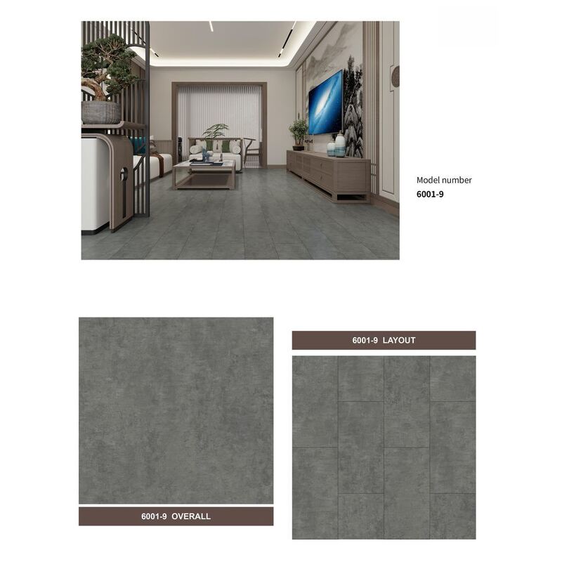 4mm 5mm 6mm 8mm SPC Flooring Stone Pattern Waterproof Click Lock Plank Flooring