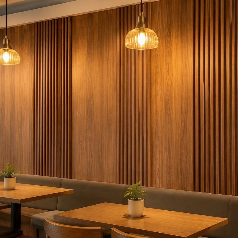 Decorative WPC Wall Panels 13 Profiles Commercial Interior Wall Panels Fire Retardant