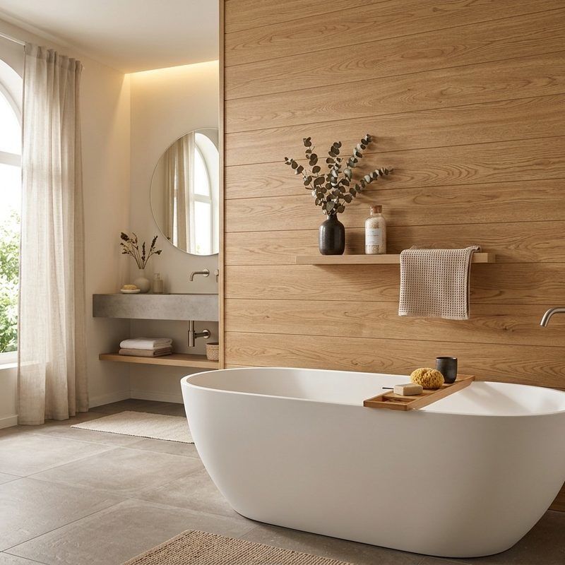 Decorative PVC Wall Panels 600mm Wide Waterproof Wall Board 5 Models