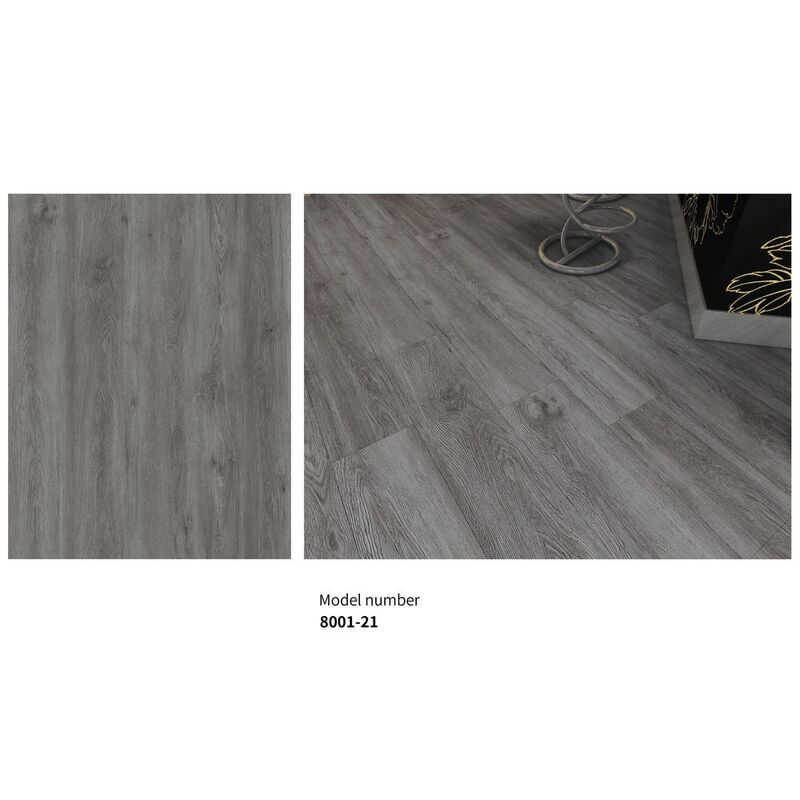 Stone Plastic Composite SPC Flooring Medium Grey SPC Plank Flooring 4mm-8mm