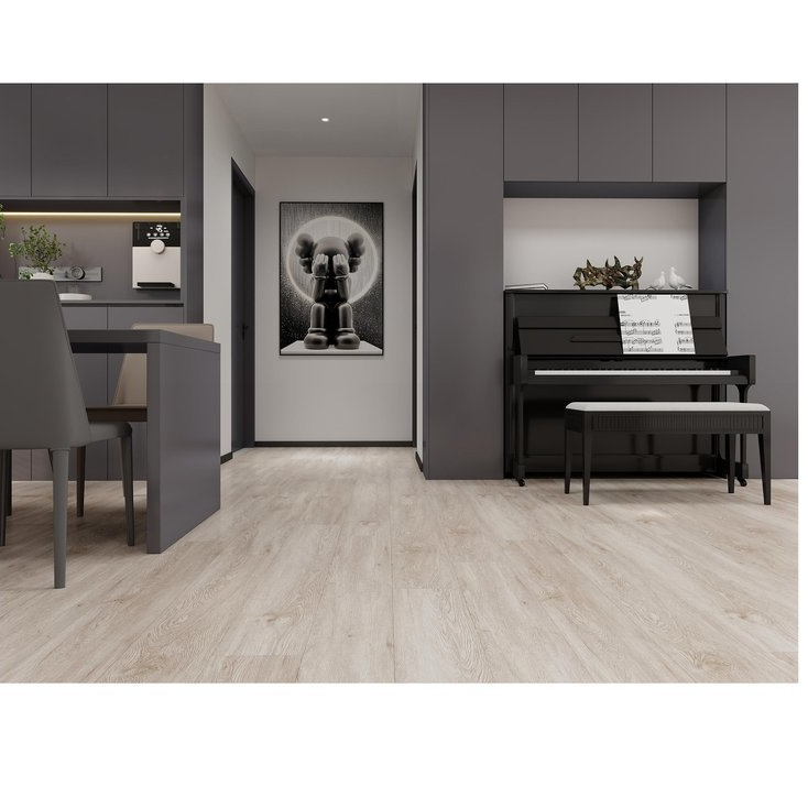 Home Beige SPC Flooring, Rigid Core Waterproof Stone Composite Flooring