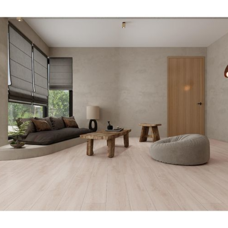 Home Beige SPC Flooring, Rigid Core Waterproof Stone Composite Flooring