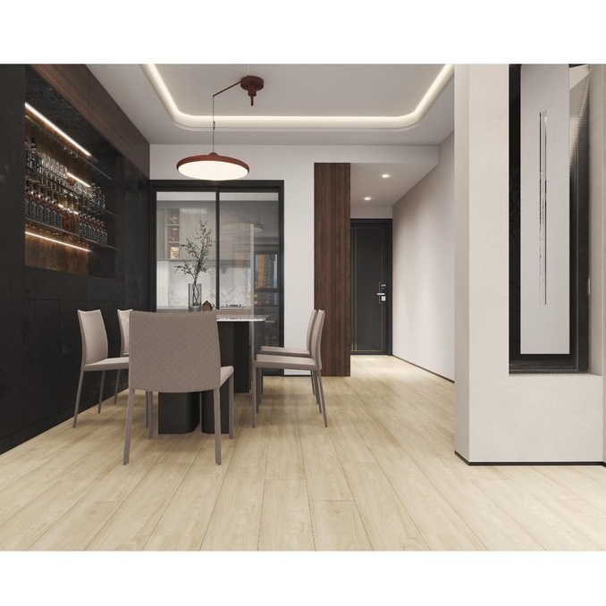 Cream / Off White SPC Flooring Waterproof SPC Click Lock Flooring For Home / Hotel