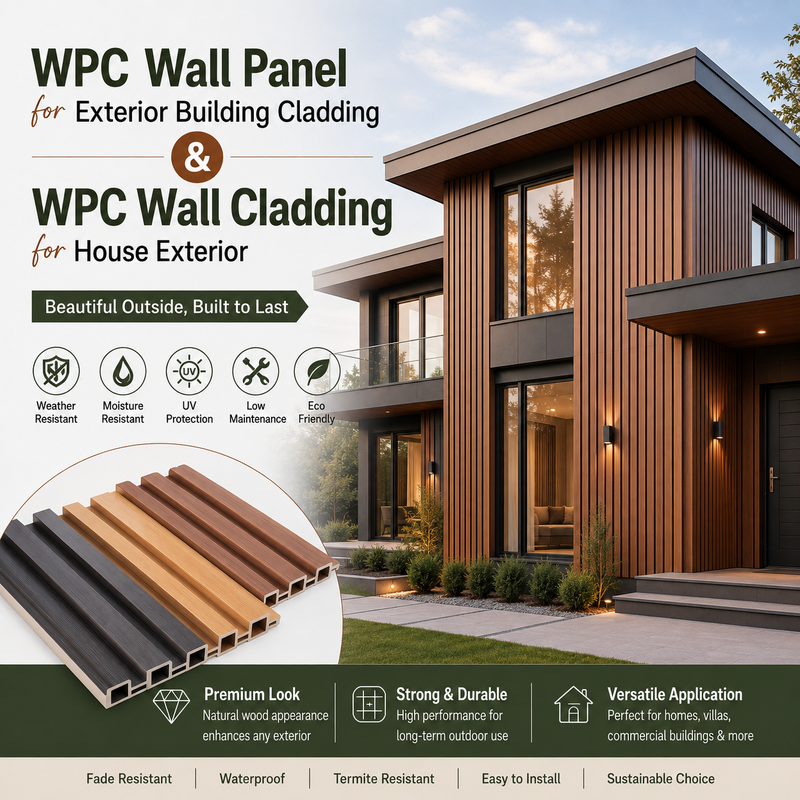 Waterproof Anti Termite WPC Wall Panels and Exterior Cladding 180x24mm for Privacy Screens