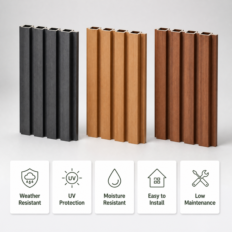 Waterproof Anti Termite WPC Wall Panels and Exterior Cladding 180x24mm for Privacy Screens