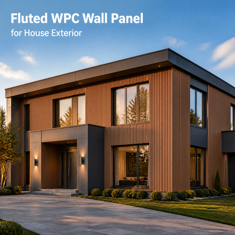 WPC Decorative Cladding Panels Exterior Wall Boards for Residential House Facade Outdoor