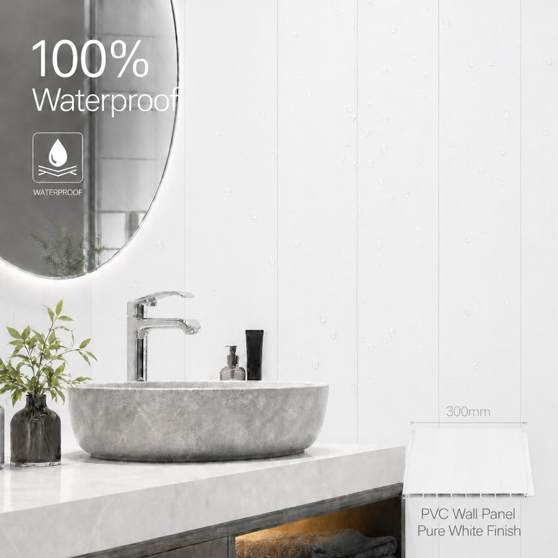 Fast Installation Waterproof PVC Wall Panels Click Lock Snap System Wall and Ceiling Cladding