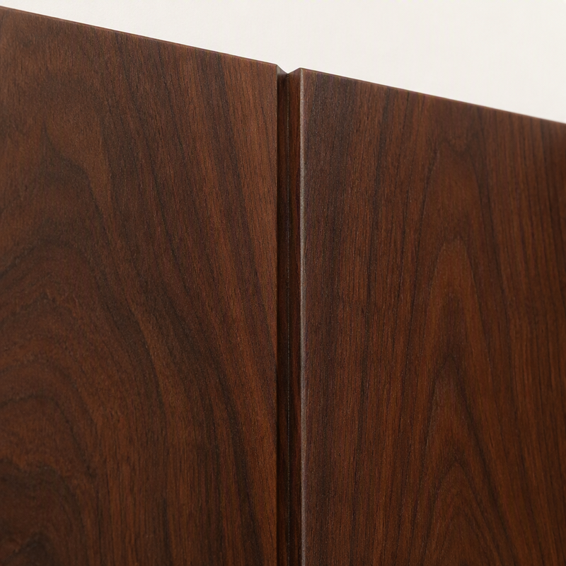 400mm 8mm V-Groove PVC Wall Panel Oval Core Wood Grain