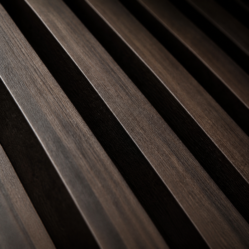 Ribbed Slat WPC Wall Cladding Waterproof B1 for Modern Interior Accent Walls