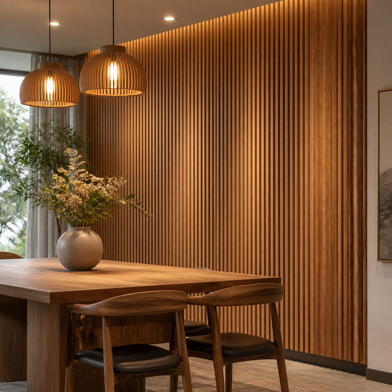 Commercial Fire Rated Fluted WPC Cladding for Hotel Restaurant Corridor Walls