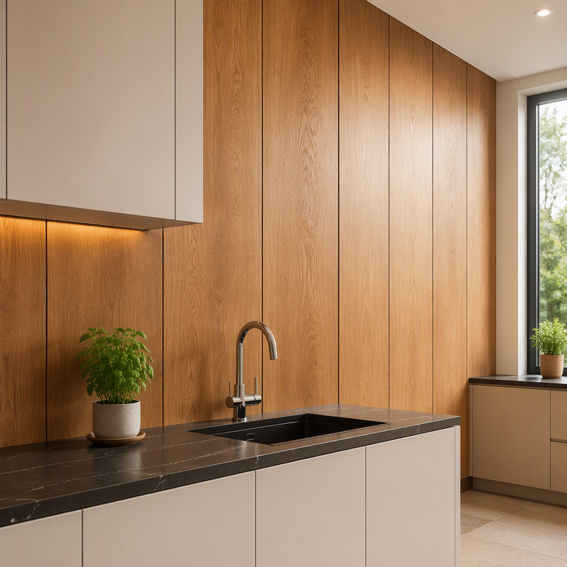 400mm V-Groove PVC Wall Panel for Kitchen Honeycomb Core Wall Panel