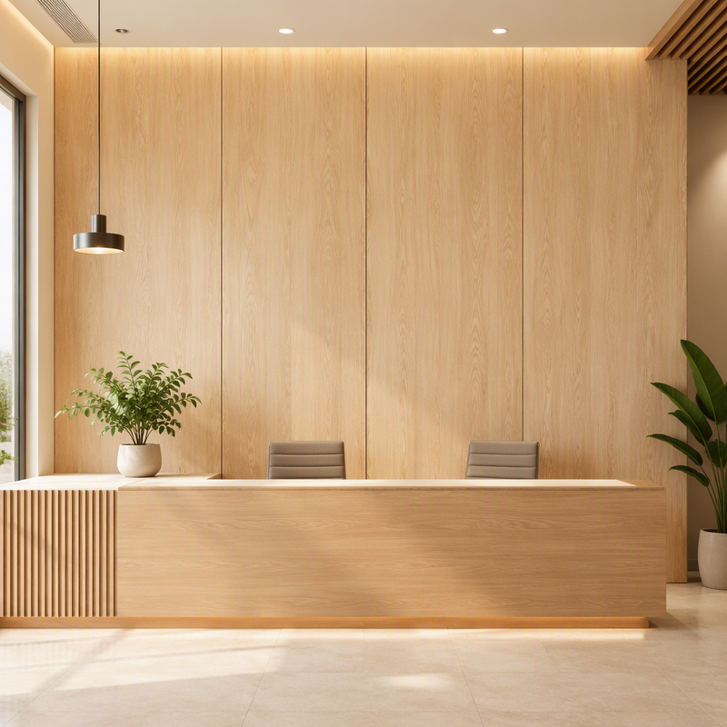 500mm V-Groove PVC Wall Panel for Office HD Film Waterproof Wall Panel
