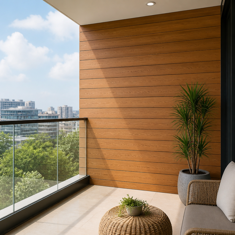 Fade Proof UV Resistant WPC Wall Boards for Outdoor Patio Garden Walls