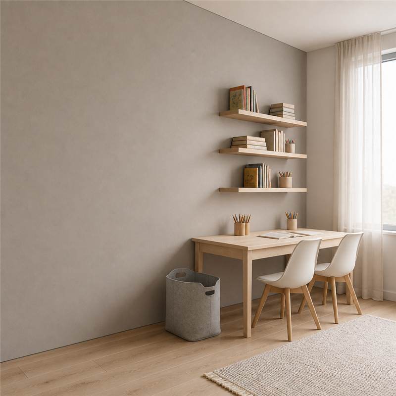 Soft Touch Matte SPC Wall Panels Beige Grey Velvet Finish Waterproof Interior Cladding