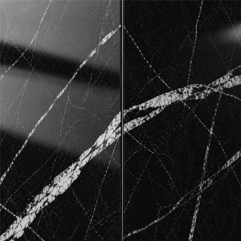 High Gloss Mirror Marble SPC Wall Panels Black White Vein Waterproof Wall Cladding