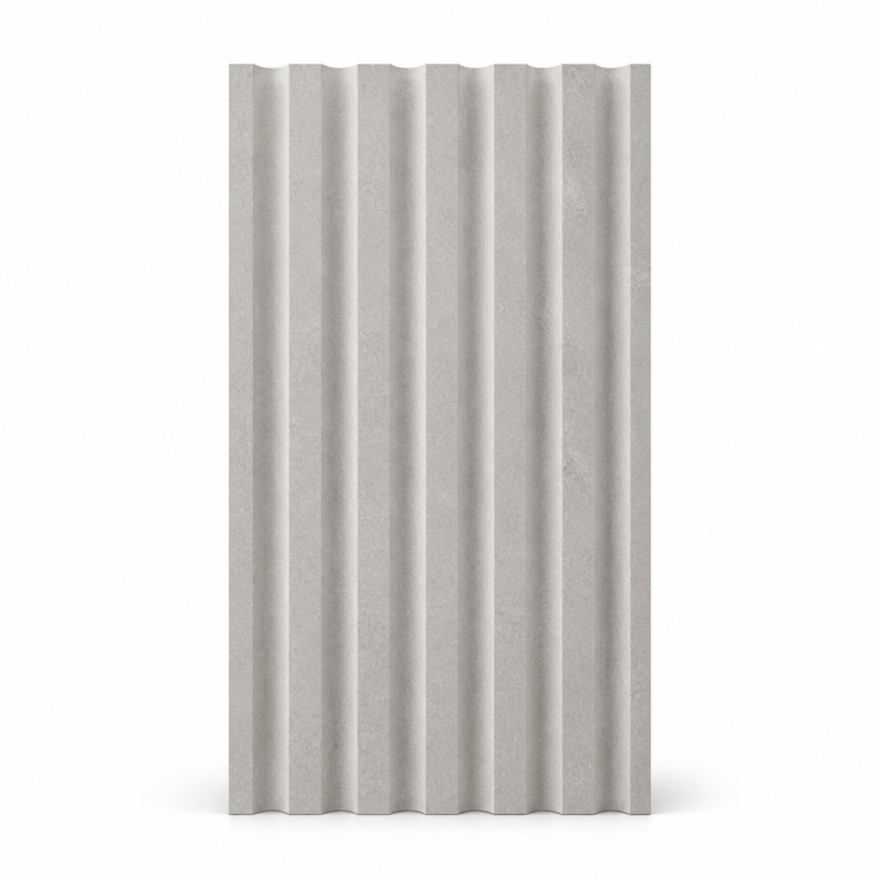 9mm Ribbed 3D PVC Wall Panel 500mm Wide Textured for Hotel Lobby Accent Wall