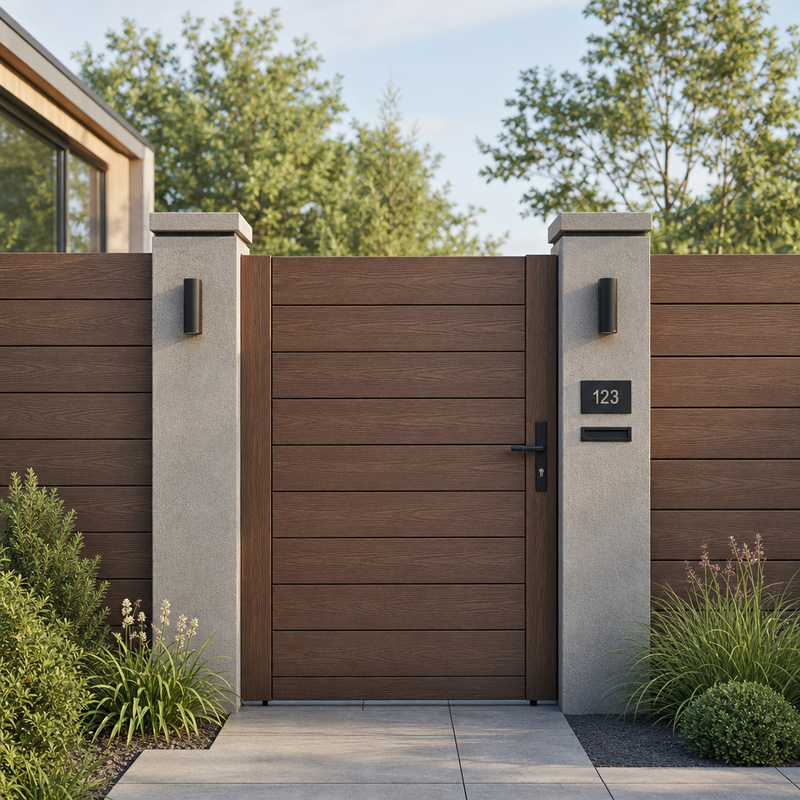 Rigid Core WPC Fence Board 180x24mm Second Generation Privacy Fence Wall Panel