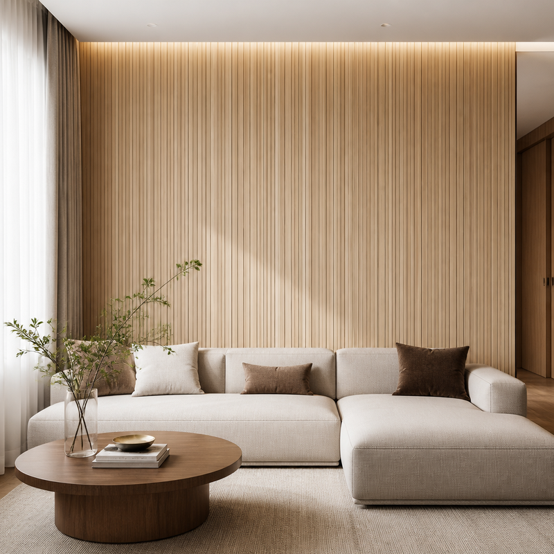 Rigid Core WPC Wall Cladding Panel 155x20mm Snap Tongue Groove Interior Wall