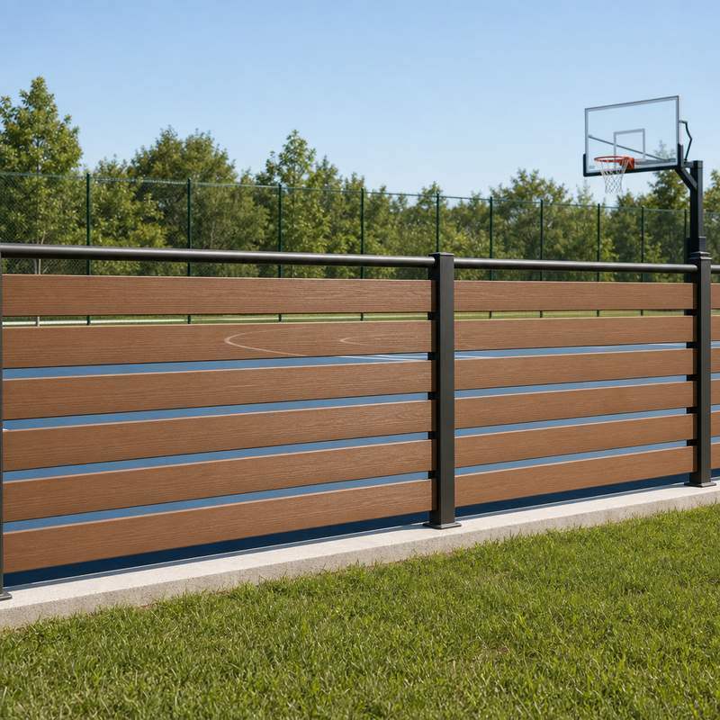 WPC Fence Panel for School Kindergarten Outdoor Playground Safety Fence Wall Cladding