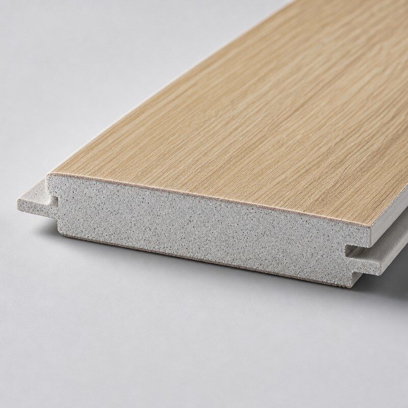 Light Oak SPC Wall Panels Office Fit Out Waterproof Interior Feature Wall Cladding