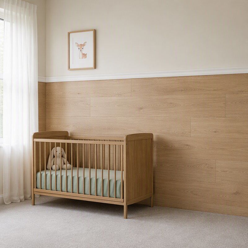 E0 Low Emission SPC Wall Panels Kids Room Nursery Safe Indoor Wall Cladding Easy Clean