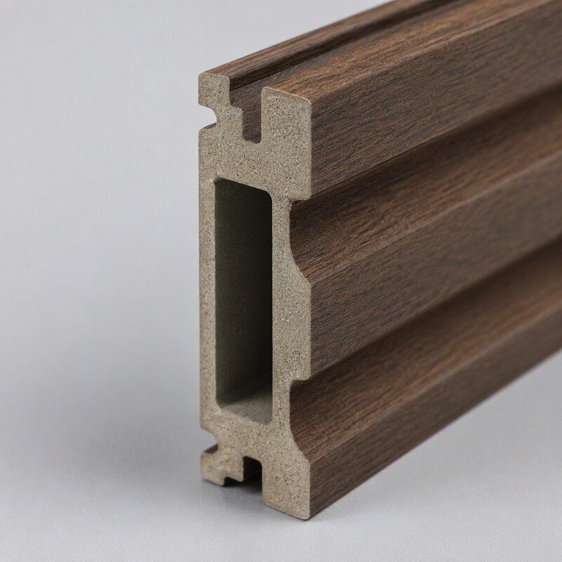 WPC Fluted Wall Panel Dark Oak for Home Theater and Media Room Feature Wall