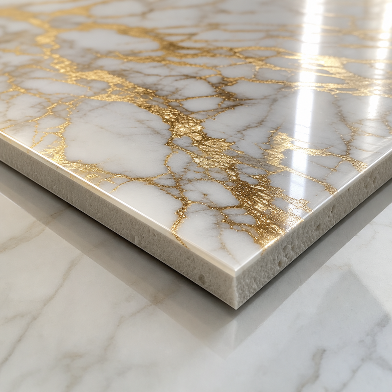 9mm Mirror Finish PVC Wall Panel 600mm Glossy Living Room TV Feature Board
