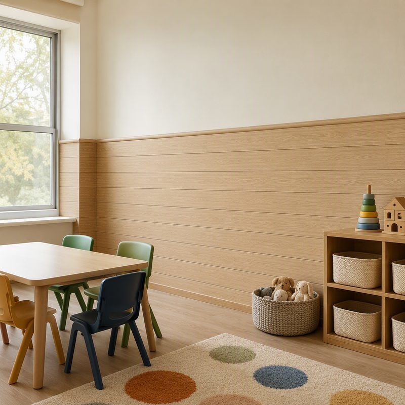 WPC Interior Wall Panel for Kindergarten and Play School Protective Wall Cladding