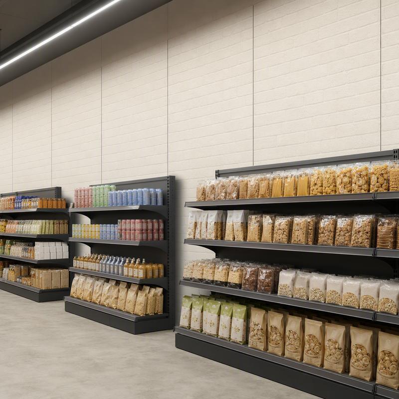 Warm White Brick Effect SPC Wall Panels for Convenience Store and Retail Interior