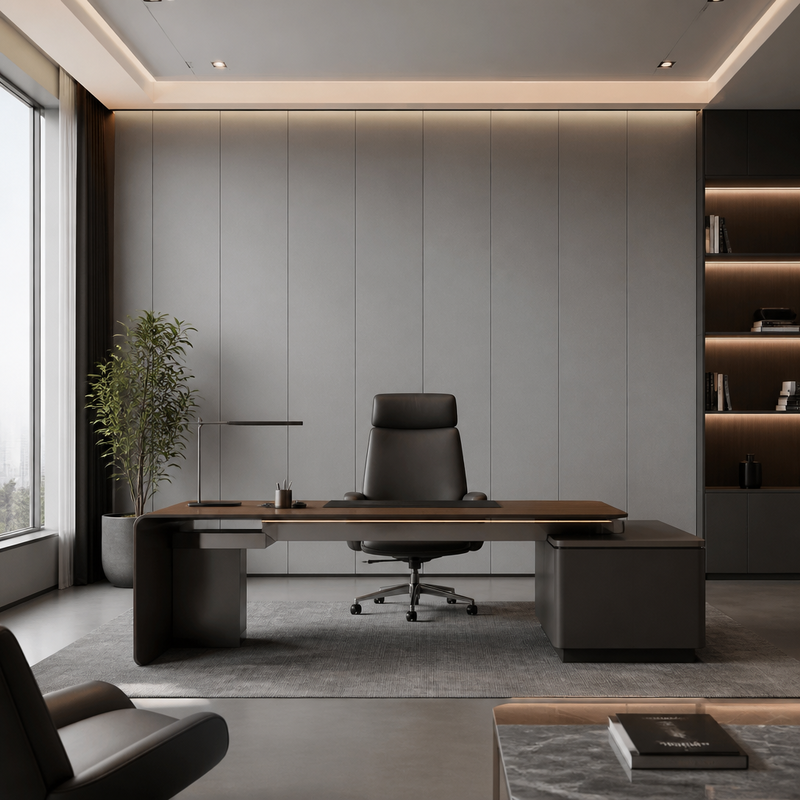 SPC Wall Panel Matte Plain Accent Wall Plank Easy Install for Office Interiors
