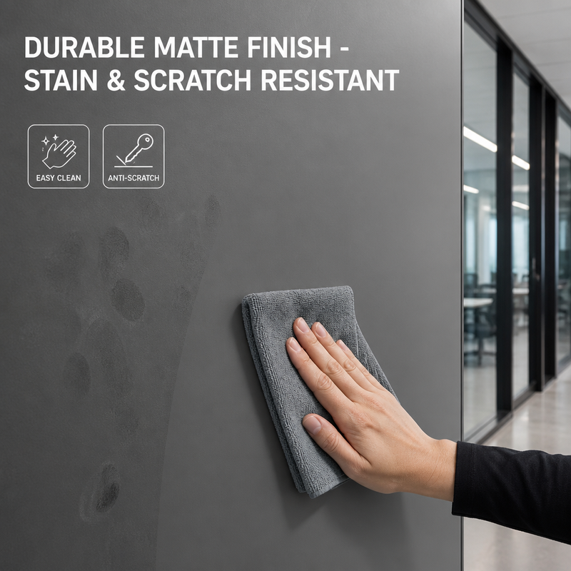 SPC Wall Panel Matte Plain Accent Wall Plank Easy Install for Office Interiors