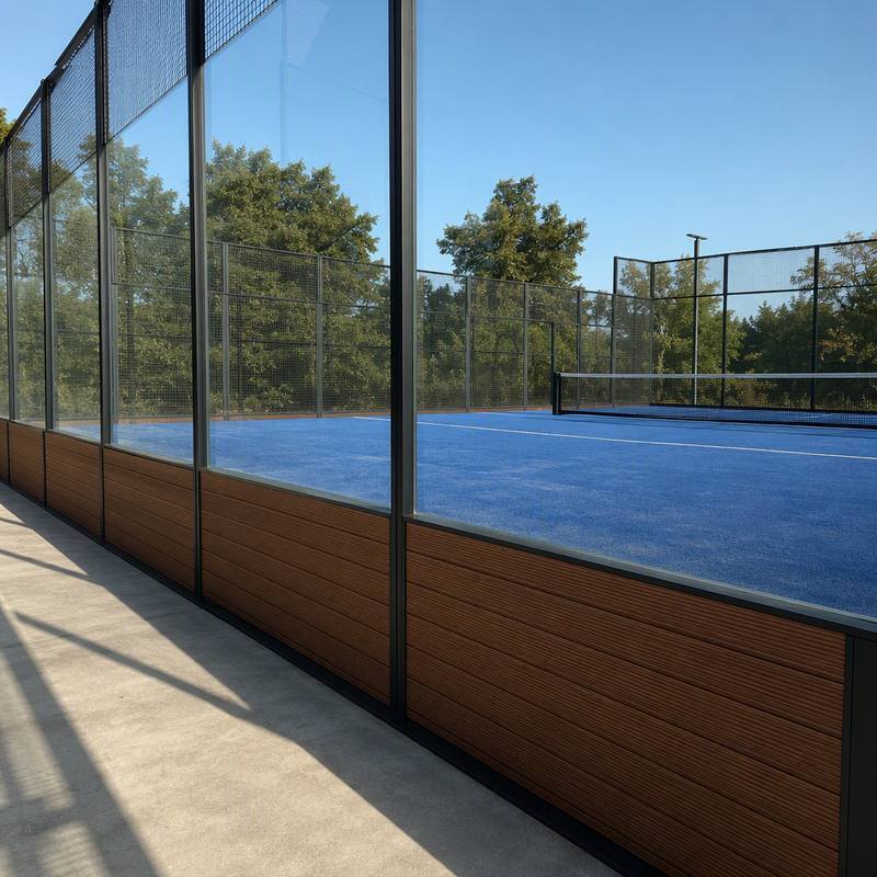 WPC Padel Court Wall Panel 219x26mm Outdoor Sports Court Surround Cladding Board