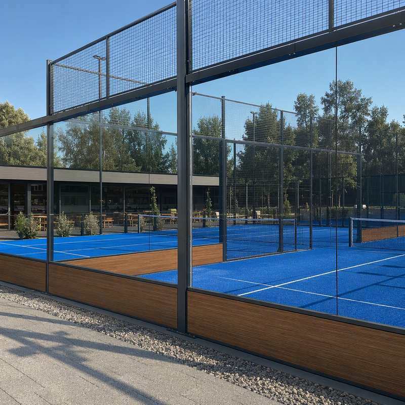 WPC Padel Court Wall Panel 219x26mm Outdoor Sports Court Surround Cladding Board