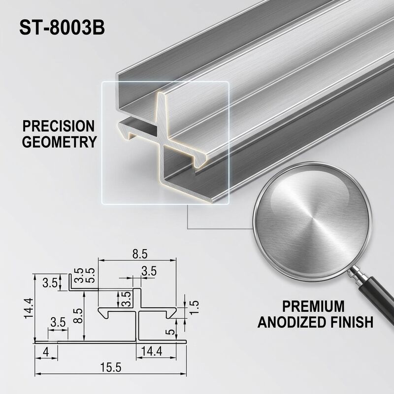 Anodized Aluminum Alloy SPC Flooring Trim 2400mm Skirting Profile for Wall Panel Edge
