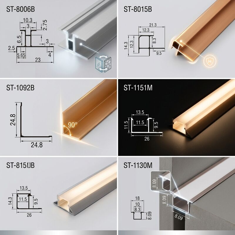 Anodized Aluminum Alloy SPC Flooring Trim 2400mm Skirting Profile for Wall Panel Edge