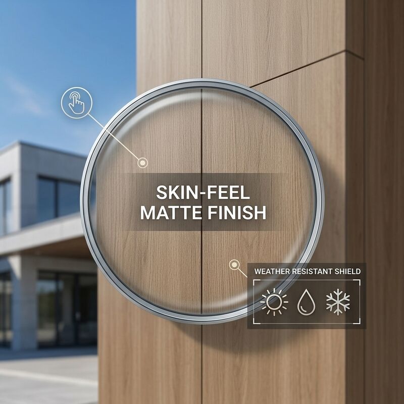 800mm Skin Feel Matte PVC Wall Panel Exterior Cladding Multiple Surface Finishes Options