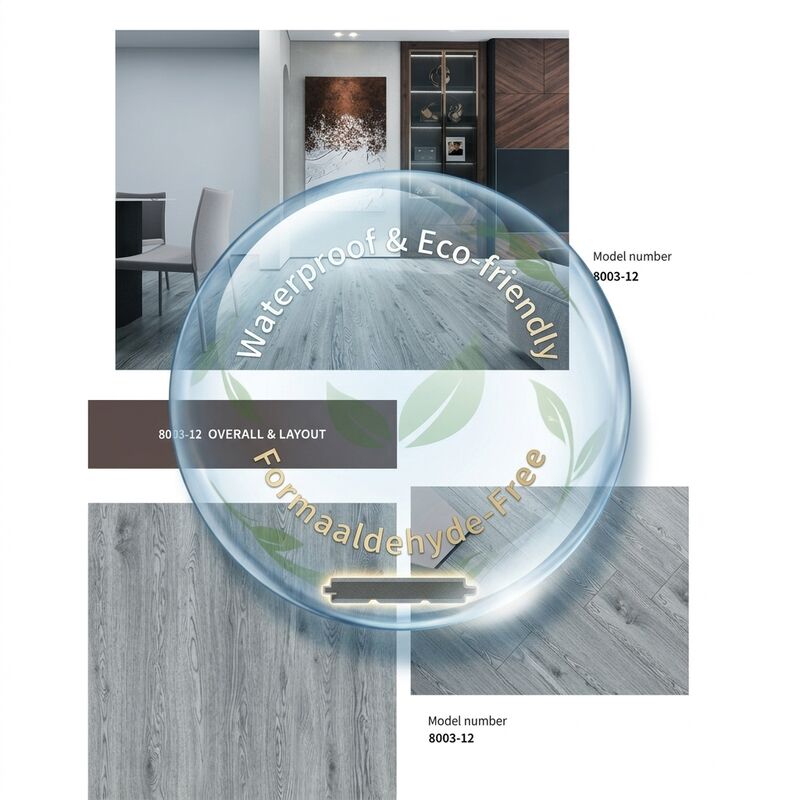 Eco-friendly Formaldehyde Free SPC Flooring 1220x180mm 5mm Waterproof Mildew Resistant Click Lock Plank for Home