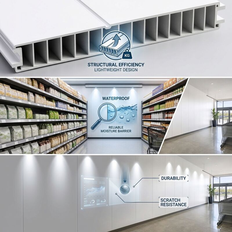 Waterproof PVC Wall Panel 8mm Decorative Polyvinyl Chloride Ceiling Board Wood Grain Interior Cladding