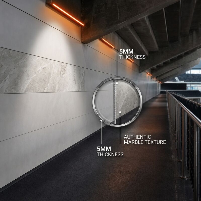 Waterproof SPC Wall Panel 5mm Stone Plastic Composite Wall Cladding Marble Texture Interior Decoration