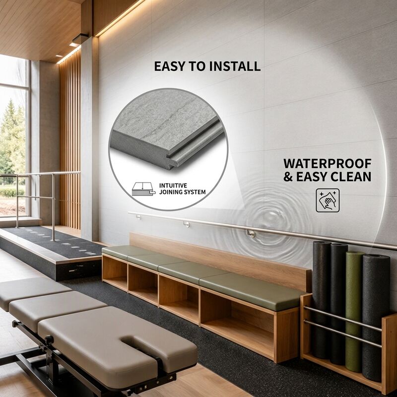 Waterproof SPC Wall Panel 5mm Stone Plastic Composite Wall Cladding Marble Texture Interior Decoration
