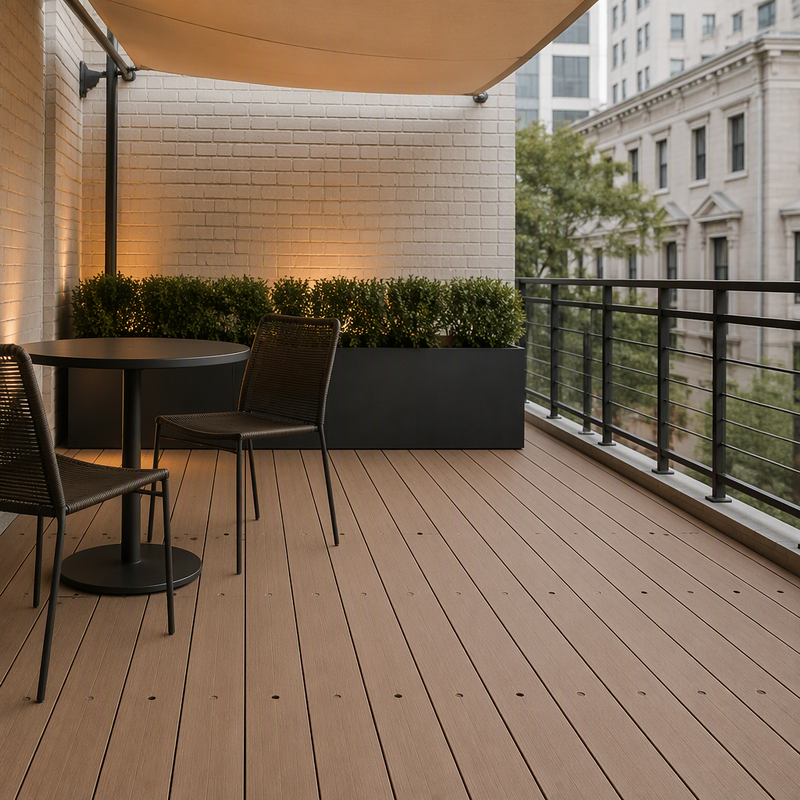 Commercial Grade Heavy Duty WPC Decking 150x30mm for Outdoor Terrace Flooring