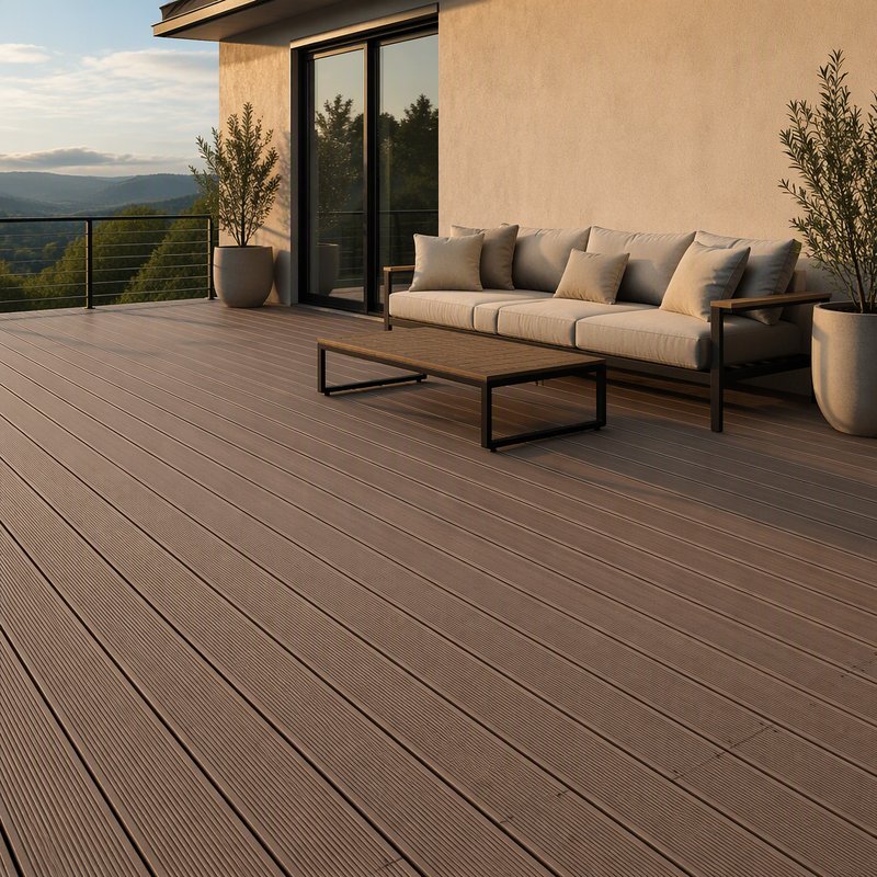 Commercial Grade Heavy Duty WPC Decking 150x30mm for Outdoor Terrace Flooring