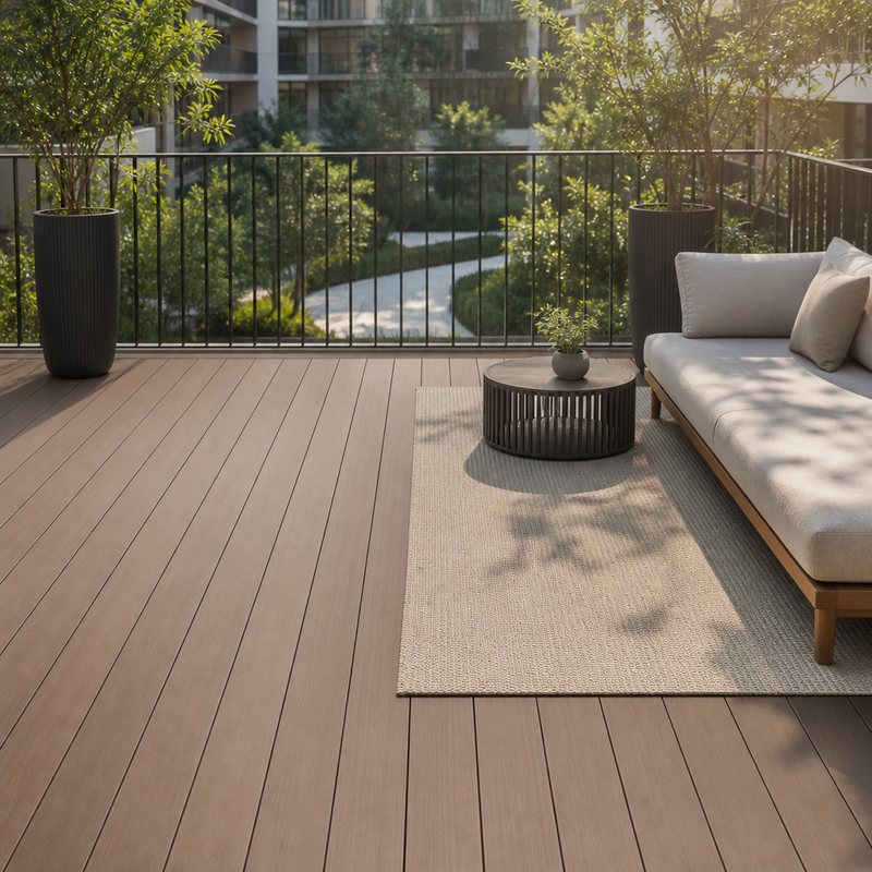 Commercial Grade Heavy Duty WPC Decking 150x30mm for Outdoor Terrace Flooring