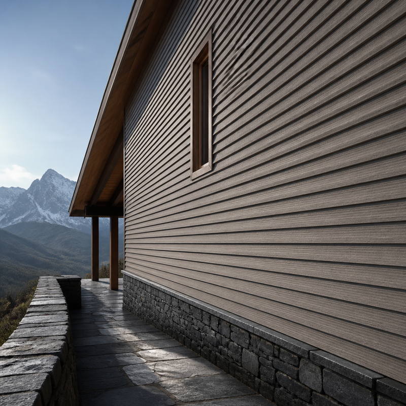 Commercial Grade WPC Great Wall Board 219x26mm for Exterior Wall Panel Cladding